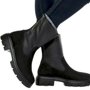 Paul Green Palmer Women's Boots Sz 7 Black Shearling